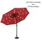 Pure Garden Patio Umbrella with Solar Lights with Base, Red 50-LG1174B - alternate 2